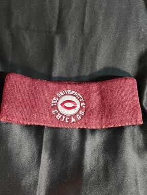 Maroon University of Chicago Embroidered Headband Unisex